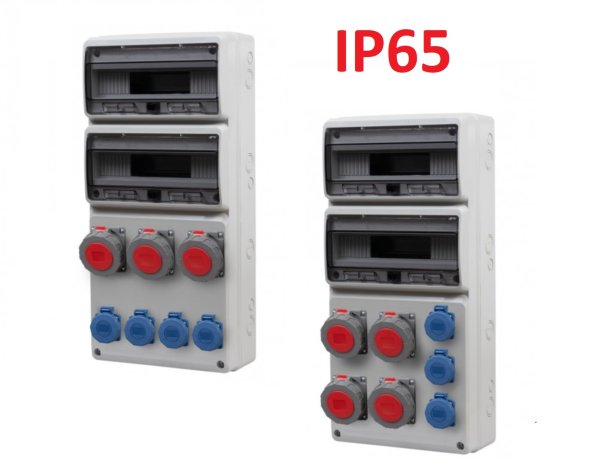 IP65 Stromverteiler 32M Wandverteiler Steckdosen 32A 16A 230V Modulen Anzahl -32