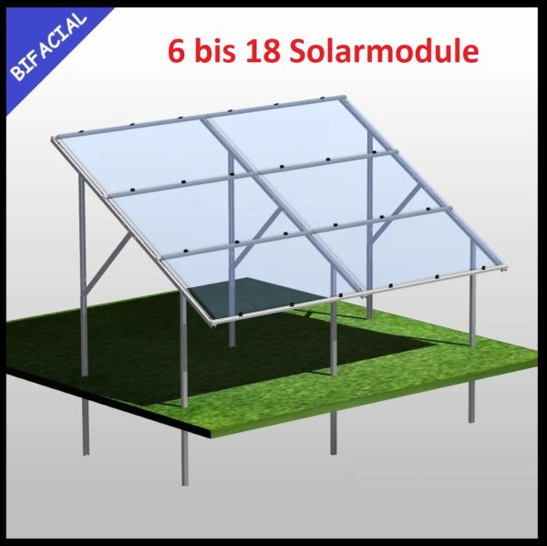 Bifazial Photovoltaik PV Freiland Unterkonstruktion Montagesystem Freilandanlage K503 BIFACIAL READY