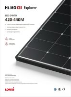 Solarmodul 440W Longi Solar PV Modul black schwarzer...