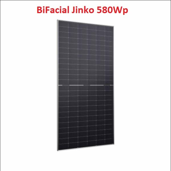 1x 0% 580W Solarmodul Jinko Solar BiFacial Rahmen Silber JKM580N-72HL4-BDV PV Photovoltaik JK03M ( SFR)