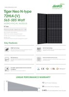 1x 0% 585W Jinko Solarmodul JKM585N-72HL4-V Rahmen Silber PV Photovoltaik JK03M ( SFR)