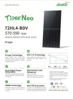 8x 0% 585W Jinko BiFacial Rahmen Silber  JKM585N-72HL4-BDV PV Photovoltaik JK03M ( SFR)