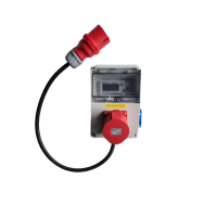 32A/230V MID geeicht - Mobiler Digital Stromzähler Zwischenstecker Box 1m 400V / 32A  CEE-Stecker Und Kupplung 1x230V