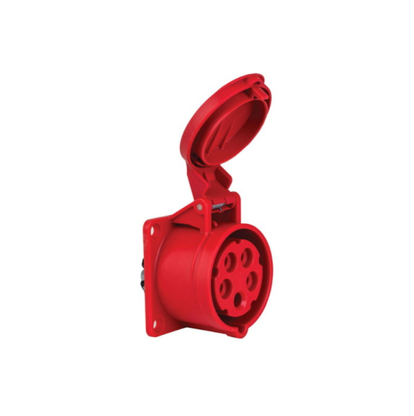 CEE Flanschmuffe Wandsteckdose Einbausteckdose 16A IP44 ROT 406510V 3P+N+PE