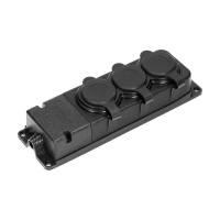 Abzweigstecker Schutzkontakt Kupplung Schuko IP44 16A 230V AC
