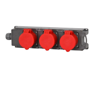 CEE Stromverteiler TRIBOX IP44  Mehrere Varianten zur Auswahl  16A / 32A  5-polig  mit oder ohne Kabel 3-10m