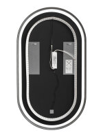 DESIGN Badmöbel Set NORDIC EICHE CREMONA 60 mit Aufsatzwaschbecken LED Softose