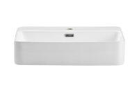 MONTIERT DESIGN Badmöbel Set NORDIC EICHE CREMONA 80 mit Waschbecken LED Softose