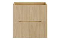 DESIGN Badmöbel Set NORDIC EICHE CREMONA 60 mit Waschbecken LED Softose