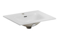 DESIGN Badmöbel Set NORDIC EICHE CREMONA 60 mit Waschbecken LED Softose