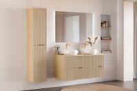 DESIGN Badmöbel Set NORDIC EICHE CREMONA 120 mit 2...