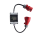 CEE Starkstrom Adapter mit FI Schalter Kupplung Stecker 2m 32A  5x4mm²  32A auf 32A