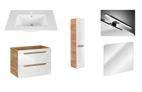 Badmöbel Set ARUBA WEISS / EICHE - individuelle...