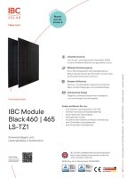 1 x IBC Module Black 460 LS-TZ1 Bifazial schwarz schraffiert Glas/Glas PV Solarmodul Normaler Steuersatz