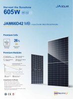 590W BiFazial Solarmodul JA Solar JAM66D42 590MB (SFR)...